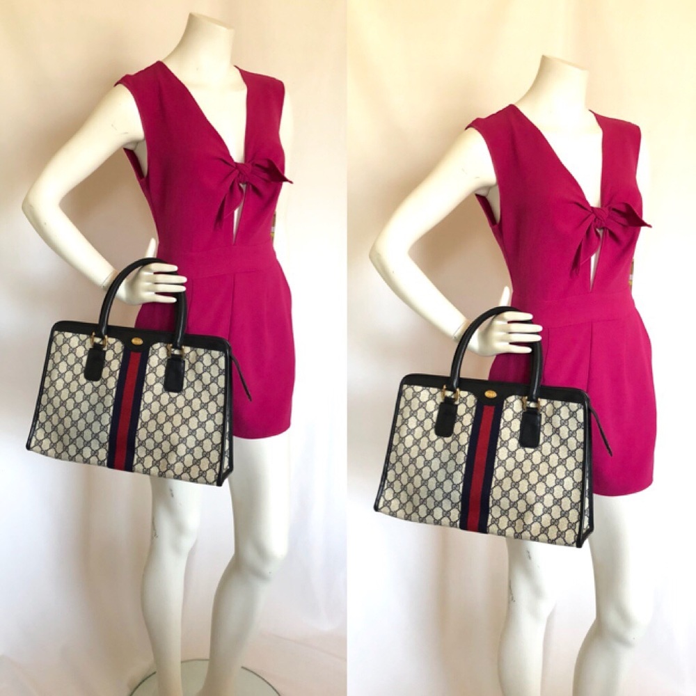 GUCCI VINTAGE TOTE EAST-WEST TOTE BAG - Picture 4 of 8